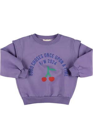 Bobo Choses Cherry Print Cotton Crewneck Sweatshirt