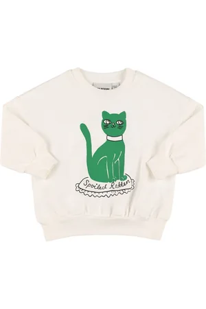 Mini Rodini Cat Print Organic Cotton Sweatshirt