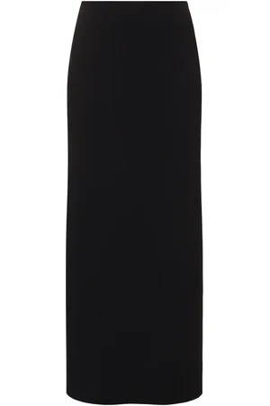 Max Mara Alce Stretch Viscose Crepe Long Skirt