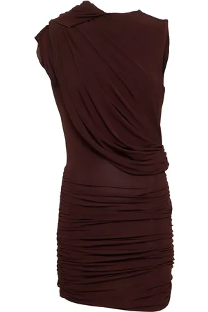 MAGDA BUTRYM Draped Jersey Cape Mini Dress
