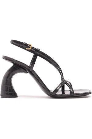 DRIES VAN NOTEN 95mm Metallic Leather Sandals