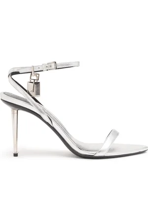 Tom Ford 85mm Padlock Metallic Leather Sandals