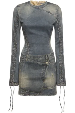 Acne Studios Denim Laces L/s Mini Dress