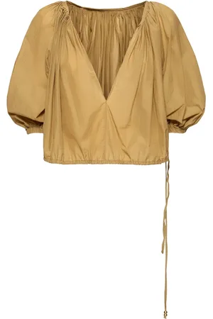 Serafini Cotton Blend Puff Sleeve Shirt