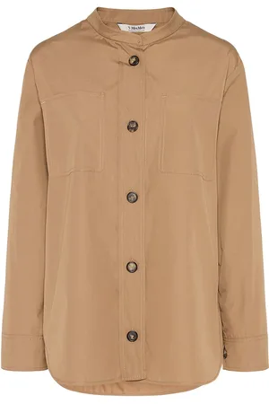 Max Mara Doris Cotton Poplin Collarless Shirt