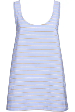 Paco rabanne Striped Cotton Poplin Tank Top
