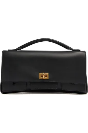 Balenciaga Small Bel Air Leather Clutch W/ Strap