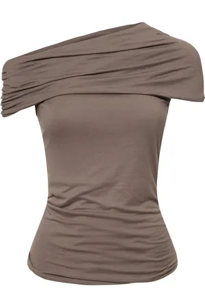 Rick Owens Lola Draped Viscose Jersey Top