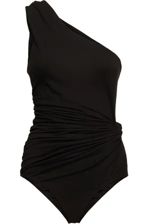Msgm One Shoulder Draped Jersey Bodysuit