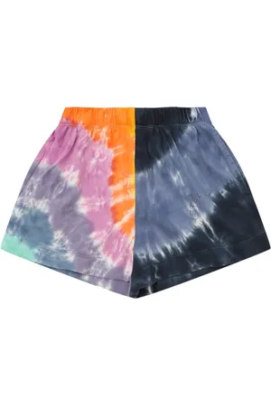Stella McCartney Tie Dyed Cotton Sweat Shorts