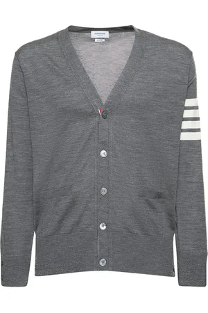 Thom Browne 4-bar Wool Fine Knit Cardigan
