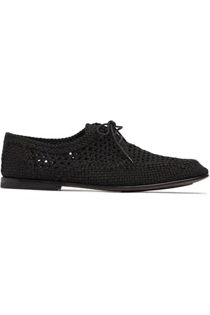 Dolce & Gabbana Woven Viscose Derby Shoes