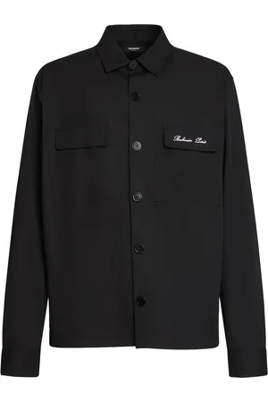 Balmain Logo Signature Cotton Overshirt