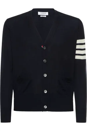 Thom Browne 4-bar Wool Fine Knit Cardigan