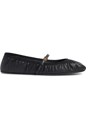 Dolce & Gabbana 5mm Criss Cross Nappa Ballerina Flats