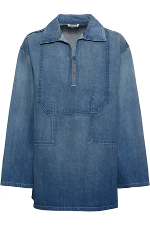 Auralee Faded Light Selvedge Denim Shirt