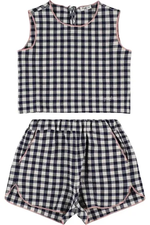 Il gufo Vichy Seersucker Top & Shorts