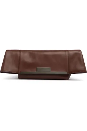 Max Mara Small Clasp Leather Clutch