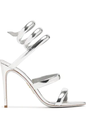 RENE CAOVILLA 105mm Mirror Leather Sandals