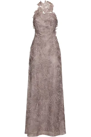 Alberta Ferretti Sleeveless Lace Long Dress