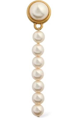 Moschino Faux Pearl Pendant Mono Earring
