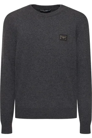Dolce & Gabbana Wool & Cashmere Sweater Logo Plaque