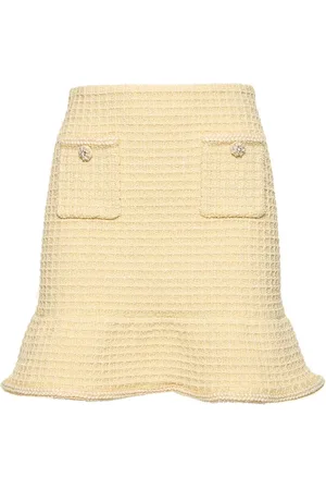 Self-Portrait Textured Knit Mini Skirt