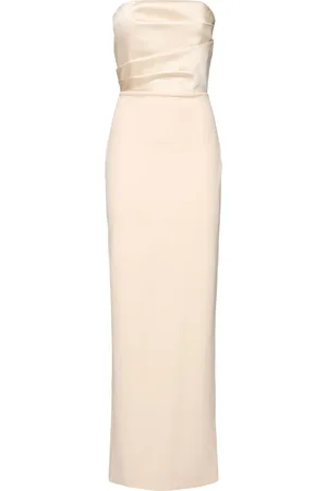 Solace Afra Twill & Crepe Knit Maxi Dress