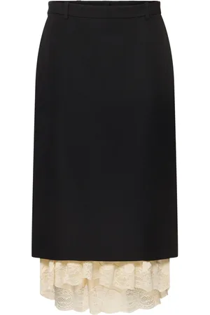 Balenciaga Lingerie Wool Skirt