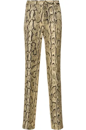 DRIES VAN NOTEN Pulla Snake Printed Jacquard Pants