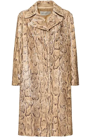 DRIES VAN NOTEN Ricca Sequined Snake Print Coat
