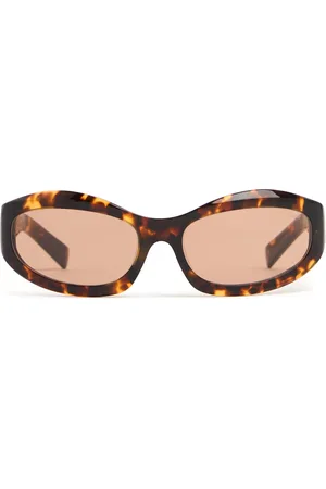 Miu Miu Oval Acetate Sunglasses