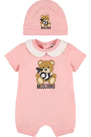 Moschino Stretch Cotton Romper & Hat