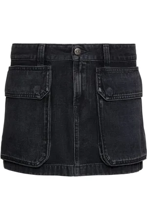 Diesel De-ton Denim Cargo Mini Skirt