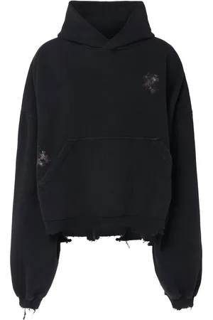 Balenciaga Distressed Cotton Hoodie