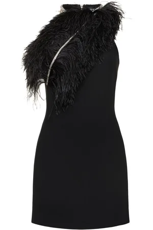 DAVID KOMA Cady Mini Dress W/feathers