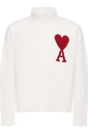 Ami Logo Wool Turtleneck Sweater