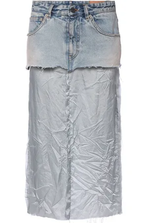 Balenciaga Ripped Off Cotton Skirt