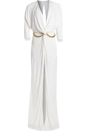 Dundas Garbo Viscose Jersey Long Dress W/chain