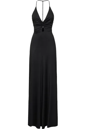 Victoria Beckham V-neck Ruched Cami Long Dress
