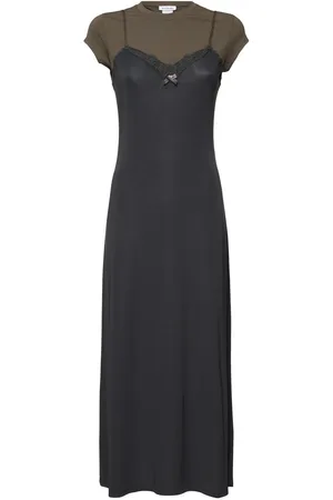 Acne Studios Eleuna Layered Jersey Midi Dress