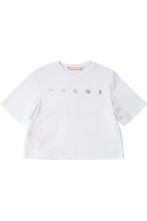 Marni Printed Cotton Jersey Cropped T-shirt