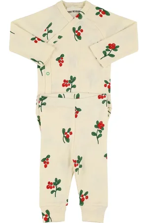 Mini Rodini Printed Cotton Jersey Romper & Pants