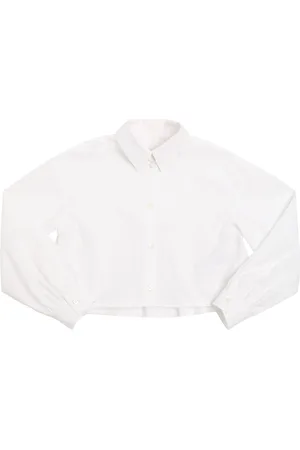 Max&Co. Cotton Poplin Cropped Shirt
