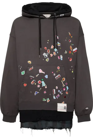 MIHARA YASUHIRO Sticker Triple-layered Cotton Hoodie