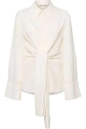 Rohe Hammered Silk Blend Knotted Shirt