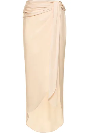Simkhai Elisabetta Draped Midi Skirt