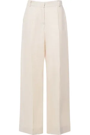 Max Mara Malizia Linen Canvas Wide Pants