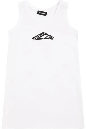 Dsquared2 Logo Print Cotton Jersey Cover-up