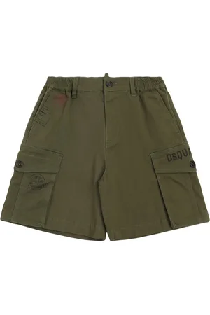 Dsquared2 Stretch Cotton Gabardine Cargo Shorts